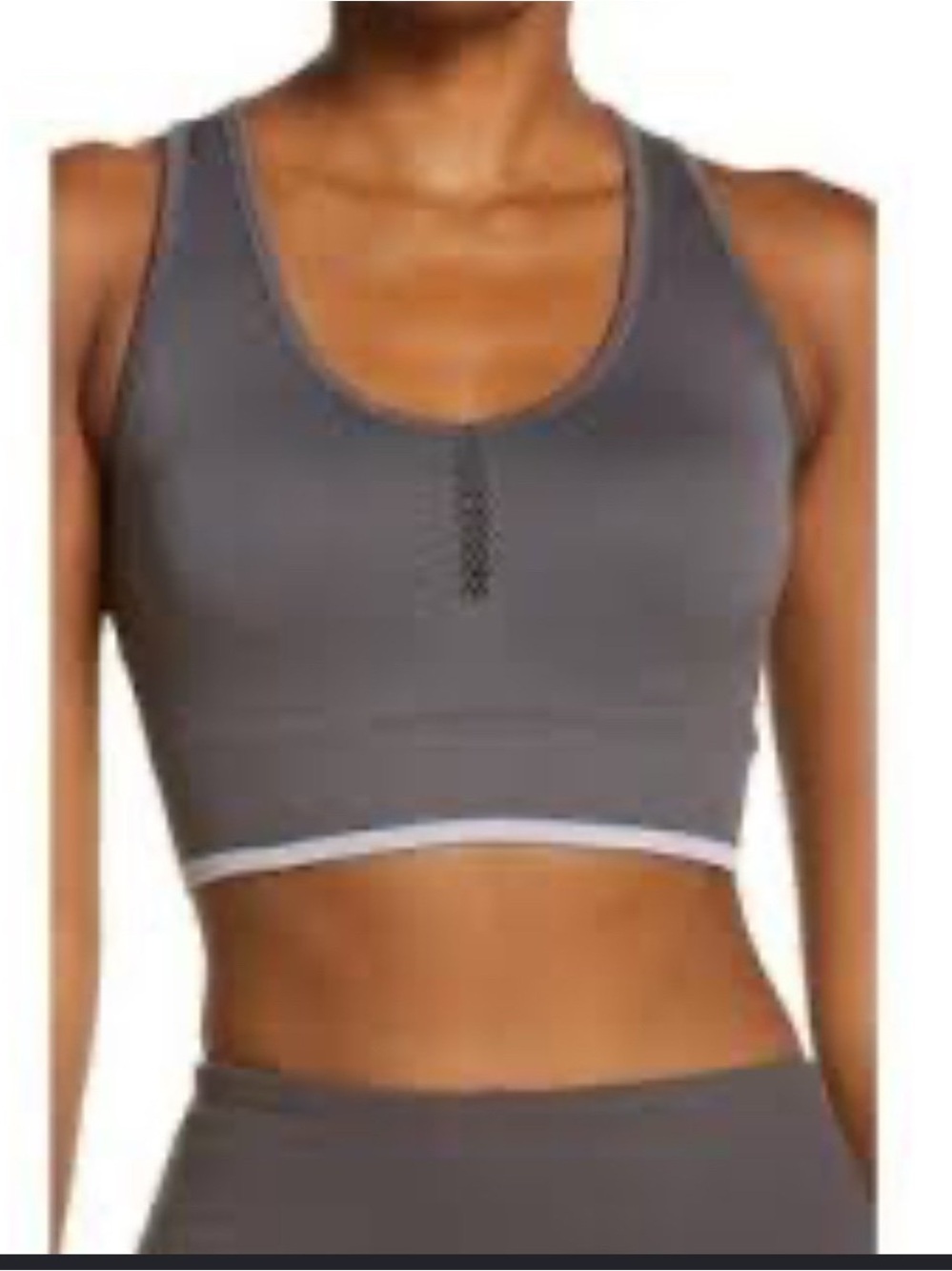 Zella Gray Seamless Padded Sports Bra